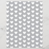 Custom Color with White Hearts Scrapbook Paper (裏面)