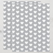 Custom Color with White Hearts Scrapbook Paper (正面/裏面)