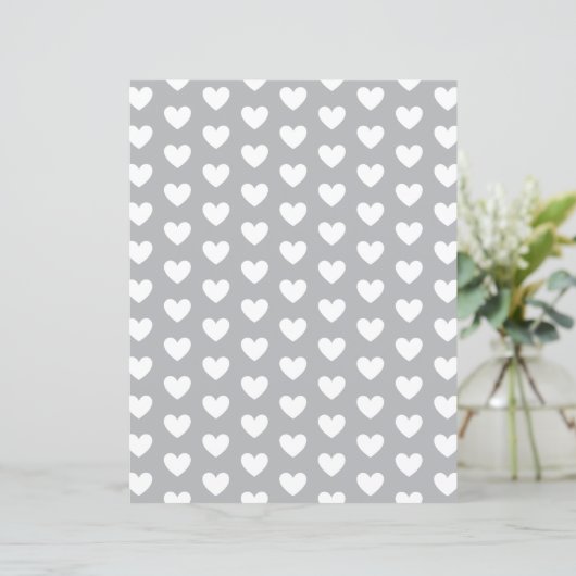 Custom Color with White Hearts Scrapbook Paper (スタンド正面)