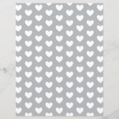 Custom Color with White Hearts Scrapbook Paper (正面)