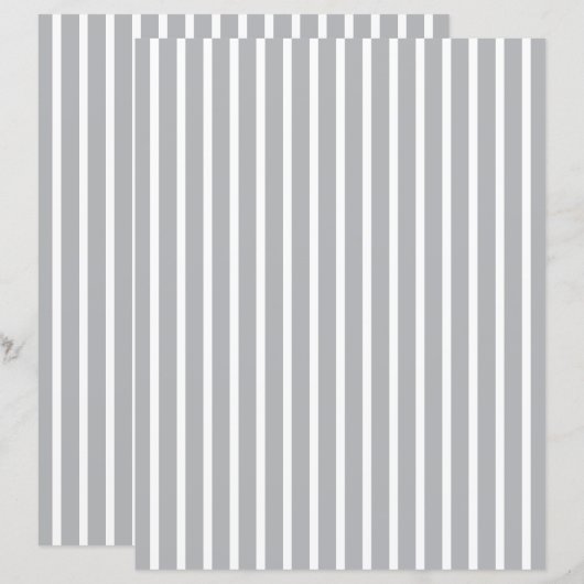 Custom Color with White Pinstripe Scrapbook Paper (正面/裏面)