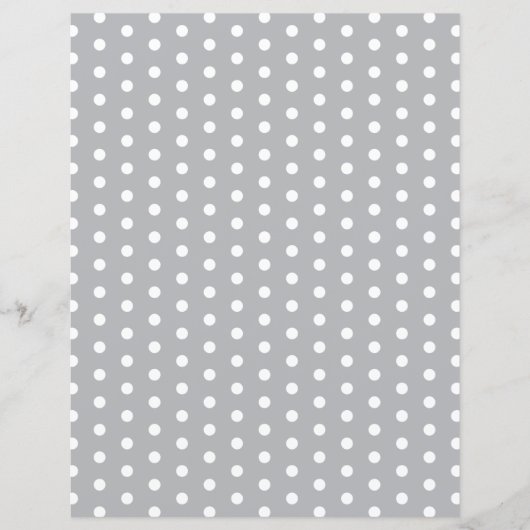 Custom Color with White Polk Dots Scrapbook Paper (正面)