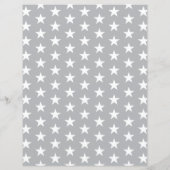 Custom Color with White Stars Scrapbook Paper (裏面)