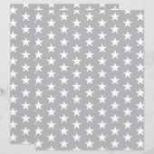 Custom Color with White Stars Scrapbook Paper (正面/裏面)