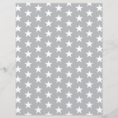 Custom Color with White Stars Scrapbook Paper (正面)