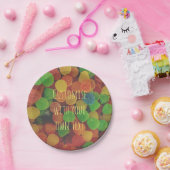 Custom Colorful Gumdrops Candy ペーパープレート (パーティー)