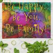 Custom Colorful Inspirational Words Kitchen Towel キッチンタオル (折り畳み)