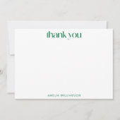 Custom Colorful Peace Floral Green Baby Shower  サンキューカード (正面)