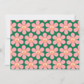 Custom Colorful Peace Floral Green Baby Shower  サンキューカード (裏面)