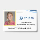  Custom Colors Codes Hospital Photo ID Badge バッジ (正面)