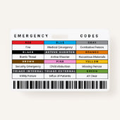 Custom Colors Codes Hospital Photo ID Badge バッジ (裏面)
