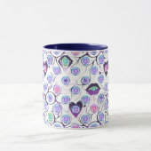 Custom Combo Mug with Unique Eye and Heart Design マグカップ (中央)