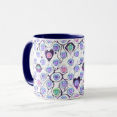 Custom Combo Mug with Unique Eye and Heart Design マグカップ (正面左)
