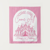Custom Come ONE Come All Banner for Circus 1st Bir タペストリー (正面)