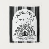 Custom Come ONE Come All Banner for Circus 1st Bir タペストリー (正面)