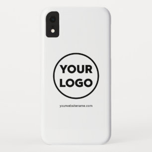 Custom Companyのロゴおよびビジネスウェブサイトまたは文字 iPhone XRケース