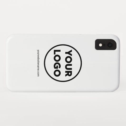 Custom Companyのロゴおよびビジネスウェブサイトまたは文字 Case-Mate iPhoneケース (裏面(横))