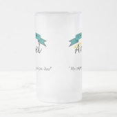 Custom Companyのロゴによって決め付けられる曇らされたマグ フロストグラスビールジョッキ (中央)