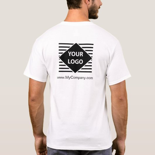 Custom CompanyのロゴのTシャツ Tシャツ (裏面)