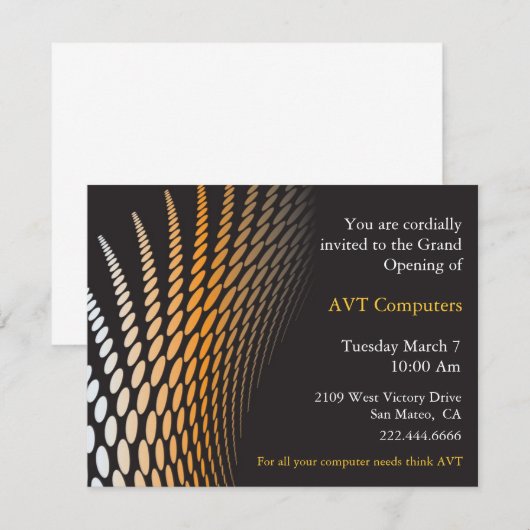 Custom Companyの招待状 招待状 (正面/裏面)