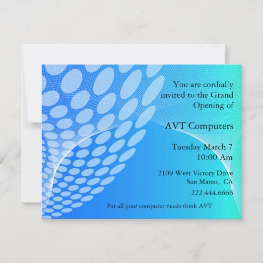 Custom Companyの招待状 招待状 (正面)