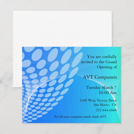 Custom Companyの招待状 招待状 (正面/裏面)