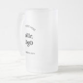 Custom Company Branded Business Logo フロストグラスビールジョッキ (正面左)