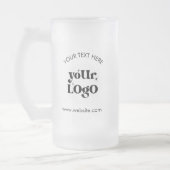 Custom Company Branded Business Logo フロストグラスビールジョッキ (左)