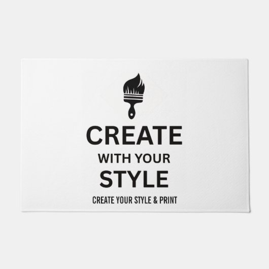 Custom Company Branded Minimalist doormat ドアマット (正面)