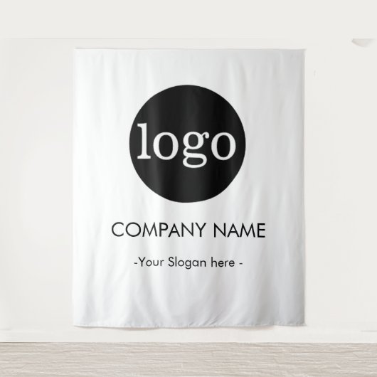 Custom Company business Logo Backdrop For Events タペストリー (正面)
