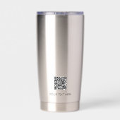 Custom Company Business Logo Branded QR Code 保温保冷タンブラー (背面)