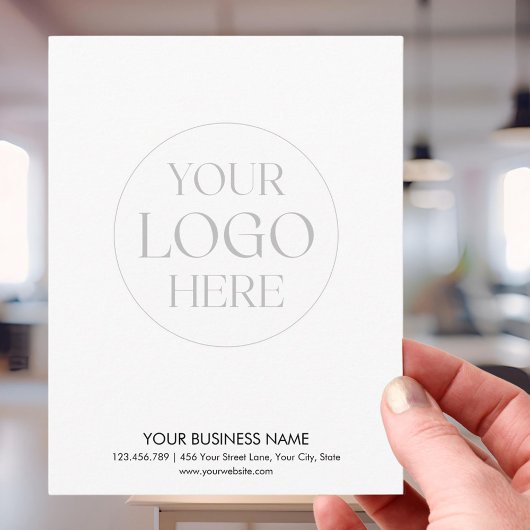 Custom Company Business Logo Modern Promotional  ノートカード