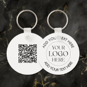 Custom Company Business Logo QR Code Modern キーホルダー