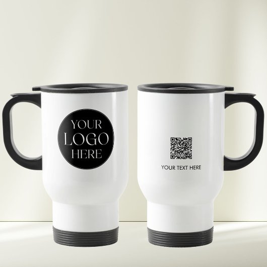 Custom Company Business Logo QR Code Promotional トラベルマグ