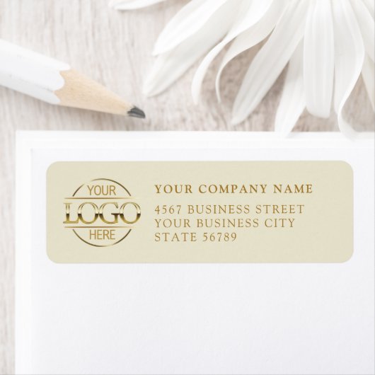 Custom Company Business Logo Return Address ラベル (インサイチュ)