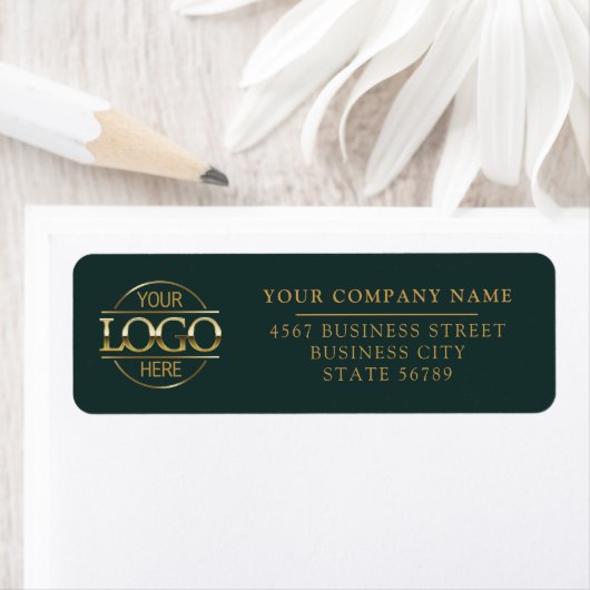 Custom Company Business Logo Return Address ラベル (インサイチュ)