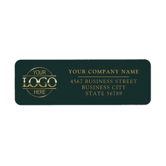 Custom Company Business Logo Return Address ラベル (正面)