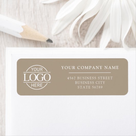 Custom Company Business Logo Return Address ラベル (インサイチュ)