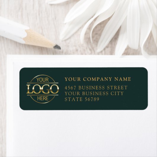 Custom Company Business Logo Return Address ラベル (インサイチュ)