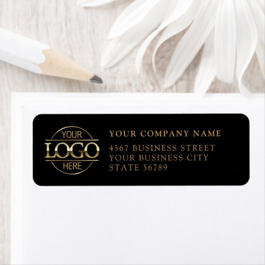Custom Company Business Logo Return Address ラベル (インサイチュ)