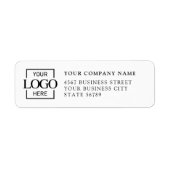 Custom Company Business Logo Return Address ラベル (正面)