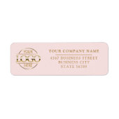 Custom Company Business Logo Return Address Label ラベル (正面)