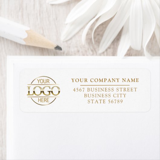 Custom Company Business Logo Return Address Label ラベル (インサイチュ)