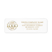 Custom Company Business Logo Return Address Label ラベル (正面)