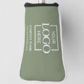 Custom Company Business Logo Sage Green Branded ゴルフヘッドカバー (回転90)
