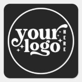 Custom Company Business Your Logo Here スクエアシール (正面)