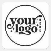 Custom Company Business Your Logo Here スクエアシール (正面)