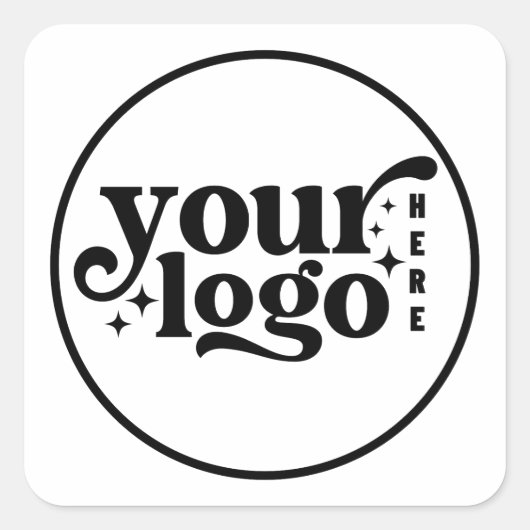 Custom Company Business Your Logo Here スクエアシール (正面)