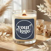 Custom Company Business Your Logo Here Navy スクエアシール