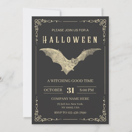 Custom Company Halloween Party 招待状 (正面)